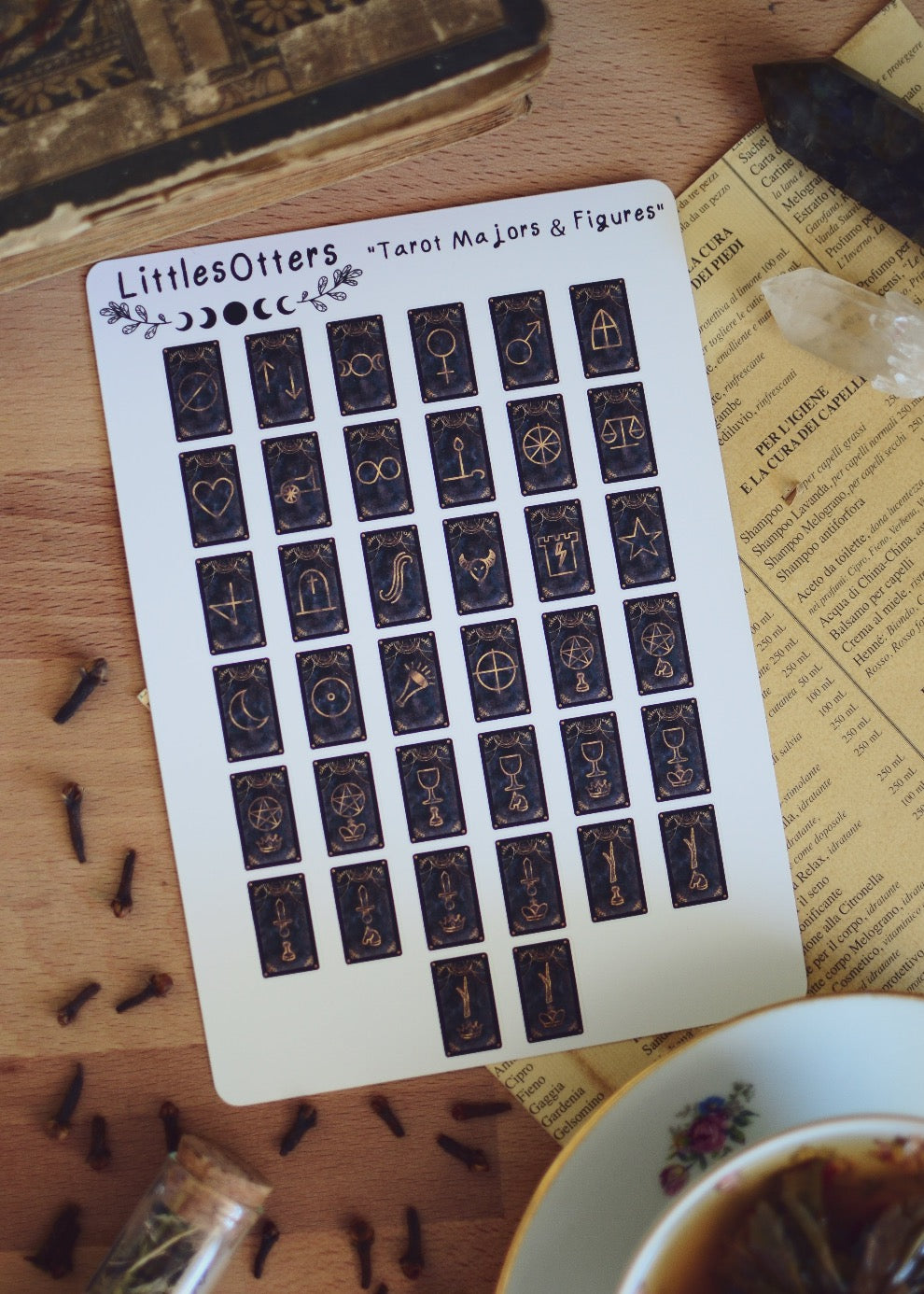Planches de stickers "Cartes de Tarot"