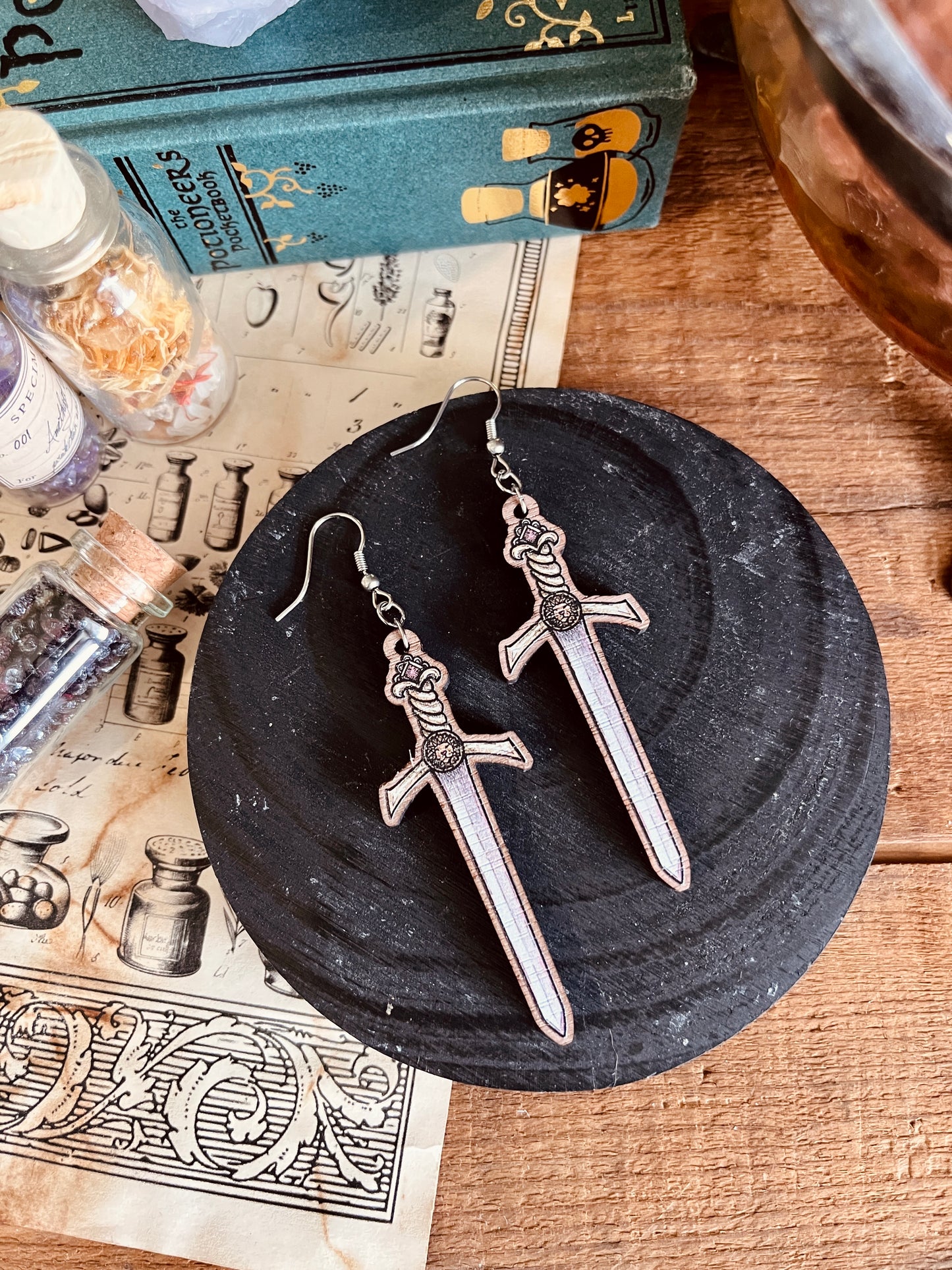 Boucles d'oreilles en bois "La Force"