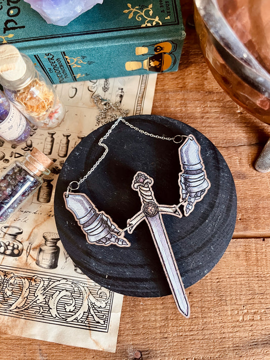 Collier pendentif en bois "La Force"