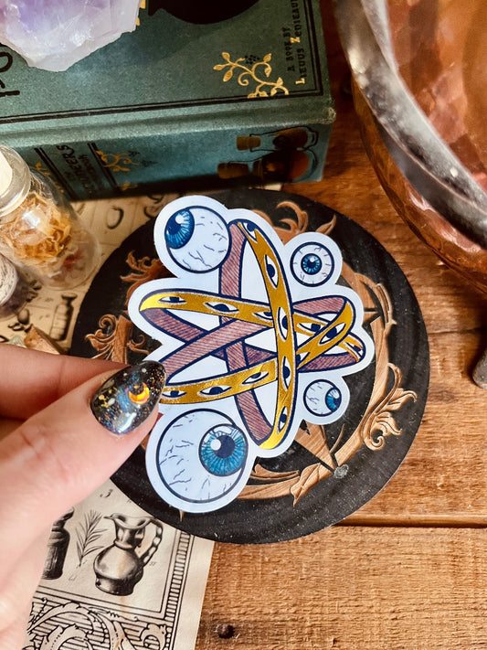 "Thrones Biblical Angel" Sticker (Gold Foil)